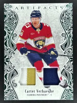 2025-26 Upper Deck Artifacts Carter Verhaeghe 30/65 Emerald Material