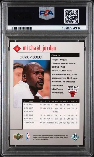 1998 Upper Deck Black Diamond Michael Jordan Double back