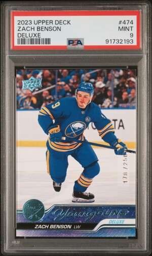 2023-24 Upper Deck Series Two YG Deluxe 178/250 #474 Zach Benson front