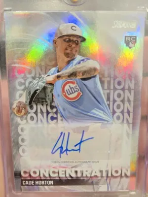 2025 Topps Stadium Club Cade Horton Concentration Auto front