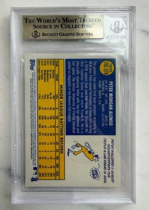 2019 Topps Heritage Chrome Pete Alonso Purple Refractor- BGS Pristine 10! - Pop 4! back