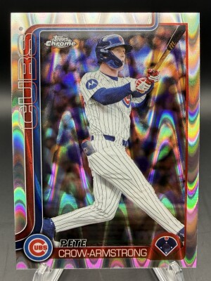 Pete Crow-Armstrong (Cubs) 2025 Topps Chrome Wavy Refractor #USC76 front