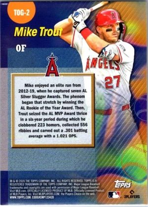 2026 Topps #TOG-2 Mike Trout Titans of the Game back
