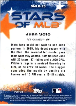 2026 Topps #SMLB-23 Juan Soto Stars of MLB back