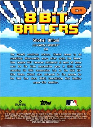 2026 Topps #8B-7 Shohei Ohtani 8 Bit Ballers back