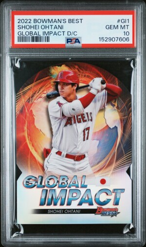 2022 Bowman's Best Global Impact Die-Cut Shohei Ohtani Global Impact D/C front