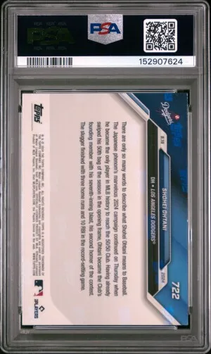 2024 Topps Now Shohei Ohtani back