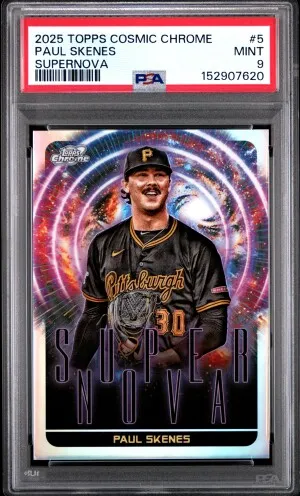 2025 Topps Cosmic Chrome Supernova Paul Skenes front