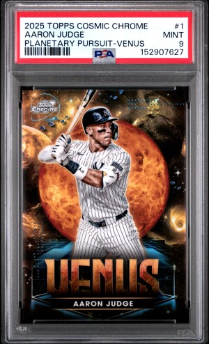2025 Topps Cosmic Chrome Planetary Pursuit Aaron Judge Planetary Pursuit-Venus front