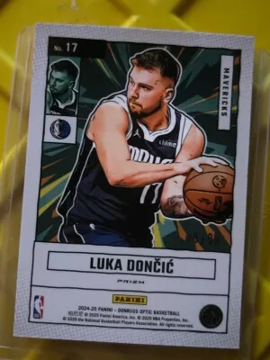 2024-25 Panini Donruss Optic Luka Doncic Net Marvels Red #/99 Mavericks back