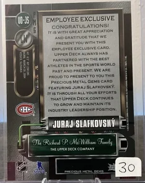 Jaraj Slafkovsky Employee Exclusive Purple PMG back