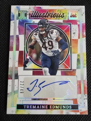 Tremaine Edmunds 2025 Panini Impeccable Illustrious Ink Auto /49 INK-TES front