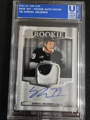 2024-25 UD THE CUP SAMUEL HELENIUS RPA ROOKIE PATCH AUTOGRAPH AUTO #/249 front