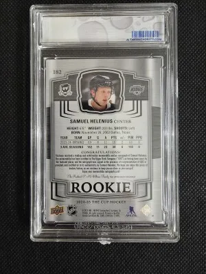 2024-25 UD THE CUP SAMUEL HELENIUS RPA ROOKIE PATCH AUTOGRAPH AUTO #/249 back