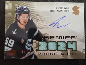 2024 UPPER DECK PREMIER #PRA-LM LOGAN MORRISON ROOKIE AUTO JERSEY RC /99 front