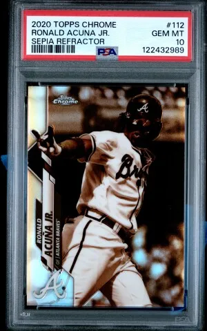 2020 Topps Chrome Ronald Acuna Jr. Sepia Refractor front