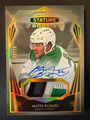 2022-23 Stature Matej Blumel Rookie Patch Auto /10 front