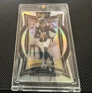Caleb Williams Select Silver Die Cut Rookie! front