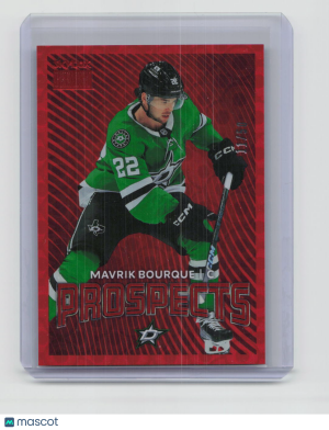 2024-25 Metal Universe Hockey Prospects Mavrik Bourque #PP-19 Star Rubies 11/50 front