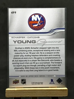 Matthew Schaefer Marc Gatcomb 2025-26 Series 2 Young Guns back