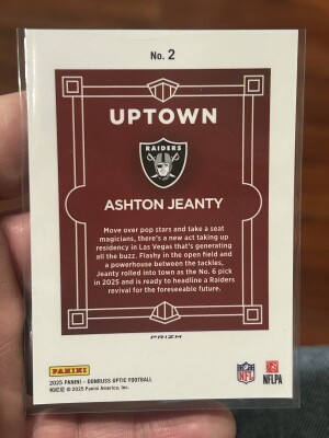 2025 Optic Uptown Ashton Jeanty back