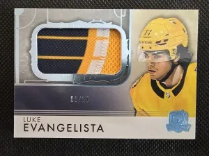 2023-24 Upper Deck The Cup Rookie Rink Gallery 09/35 Luke Evangelista Patch front