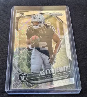 Ashton Jeanty Prizm Silver Lazer Rookie! front