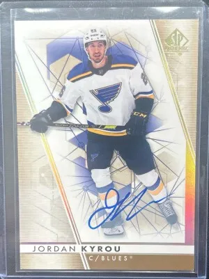 Jordan Kyrou SP Authentic On Card Auto #25 front