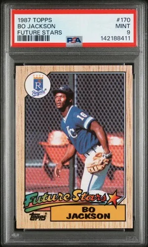 1987 Topps Bo Jackson Future Stars PSA 9 Rookie front