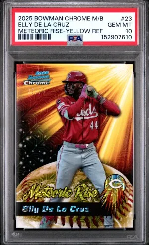 2025 Bowman Chrome Elly De La Cruz Meteoric Rise /75 front