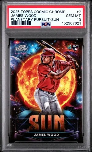 2025 Topps Cosmic Chrome Planetary Pursuit James Wood Planetary Pursuit-Sun front