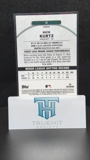 2024 Topps Finest Nick Kurtz #10 RC back