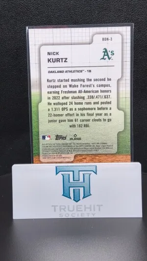 2024 Bowman Chrome Draft Nick Kurtz #BDN-3 back
