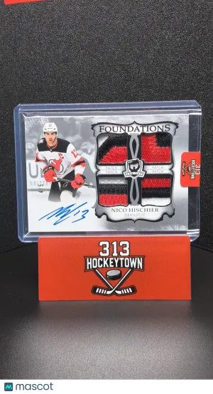 2023-24 Upper Deck The Cup Foundations Nico Hischier #F-NH Quad Patch 4/5 front