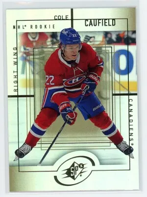 2021-22 Upper Deck Cole Caufield '99-00 SPx Retro #SPX-36 front