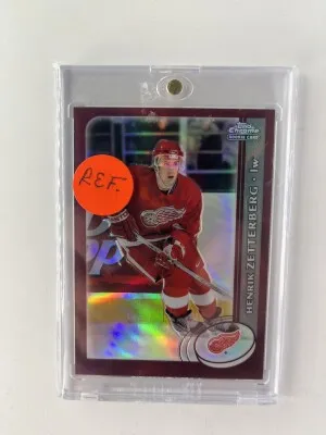 2002-03 TOPPS CHROME ROOKIE * REFRACTOR * HENRIK ZETTERBERG front