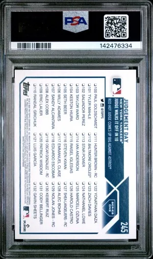 2023 Topps Aaron Judge Gold Foil back