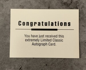 Manon Rheaume 1992 Classic Draft Picks Pre-Rookie Card Auto S/N:  774/1992 With COA And Mini Placard.  Card #59. back