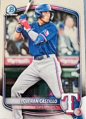 Yolfran Castillo 2024 Bowman Chrome Prospect BDC-107 Texas Rangers front