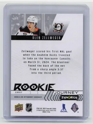 2024-25 Synergy Hockey Journey Olen Zellweger #RJ-11 Away Rookie back