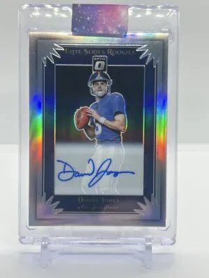 Daniel Jones Donruss Optic Elite Series Rookie Auto /25 Silver front