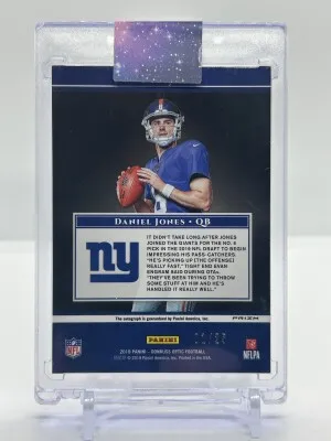 Daniel Jones Donruss Optic Elite Series Rookie Auto /25 Silver back