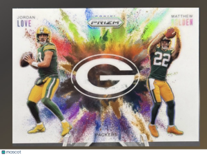 2025 Panini Prizm Football Matthew Golden Jordan Love #1 Color Blast front