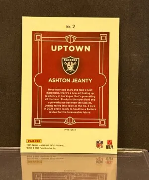 2025 Donruss Optic Uptown Ashton Jeanty back