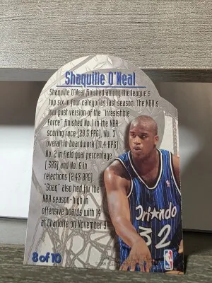 1995 Fleer Metal Shaquille O'Neal Maximum Metal back