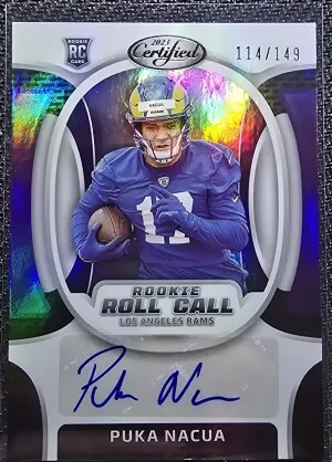 2023 Certified Rookie Roll Call Puka Nacua Auto #/149 front