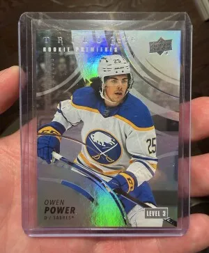 2022-23 Trilogy Owen Power Rookie Premiere Level 3 front