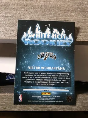 2023 Optic Victor Wembanyama White Hot Rookies Holo back