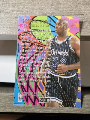 1994 Ultra Shaquille O'Neal Scoring Kings back