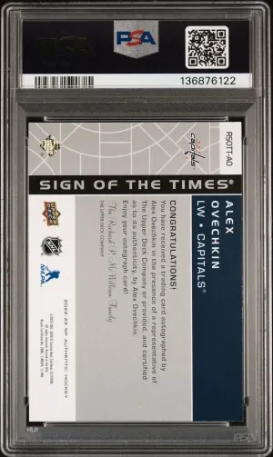 2022-23 SP Authentic Alexander Ovechkin Sign Of The Times Auto back